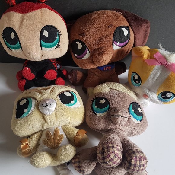 LPS Other - Littlest Pet Shop LPS Stuffed Plush and Bobble Head Lot
